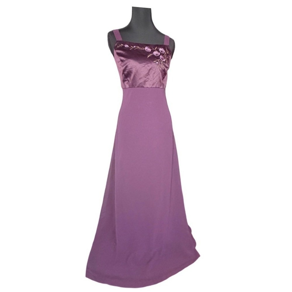 VTG Papell Y2k Maxi Formal Dress Sz‎ 12 Floral 90's Fairy Whimsygoth Renaissance